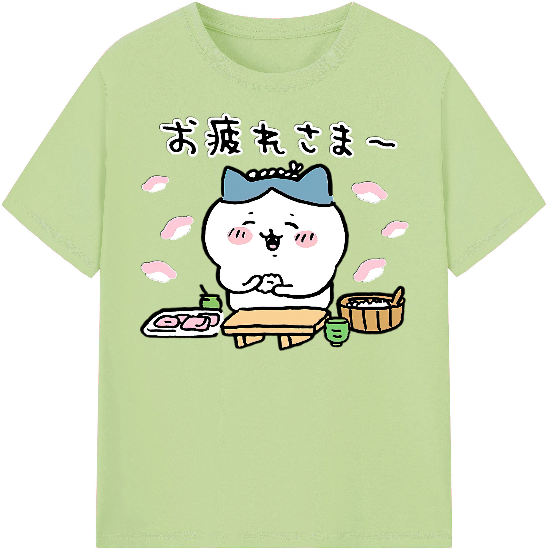 （画像用） ちいかわ ハチワレ Chii-kawa hachiware 綿100％半袖Tシャツ（フロントプリント）